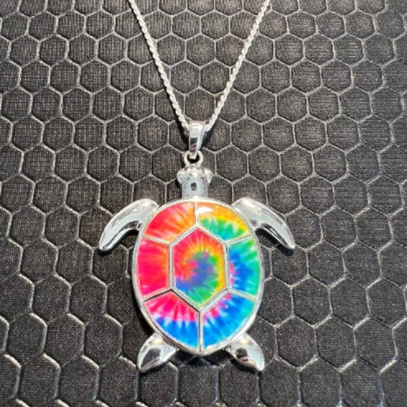 Venice By The Sea Jewelry Jewelry - Turtle Necklace Multicolored Made of .925 Silver